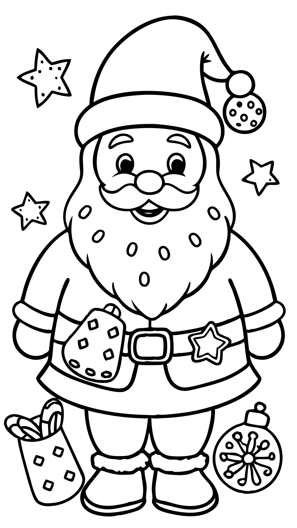 printable coloring pages of santa claus